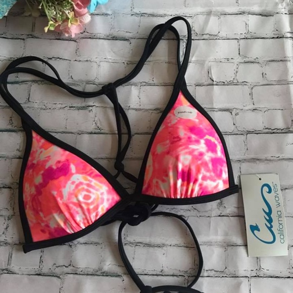 California Waves Other - NWT California Waves triangle push up bikini top S